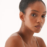 Diamond Chain Hoop Earrings, Luniva