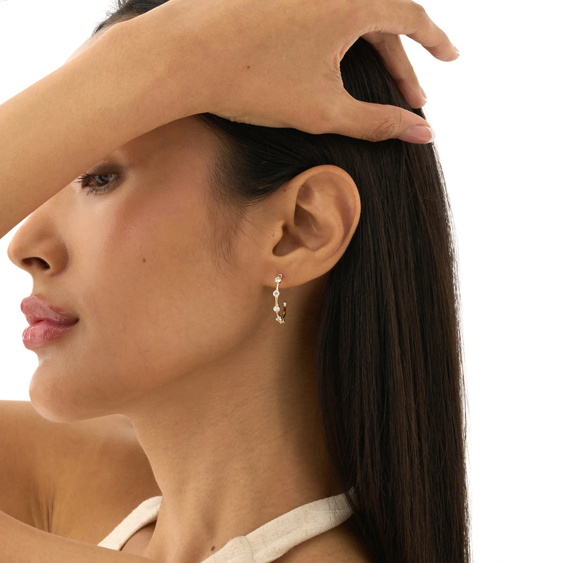 Lab Grown Diamond Station Earrings, Zinara