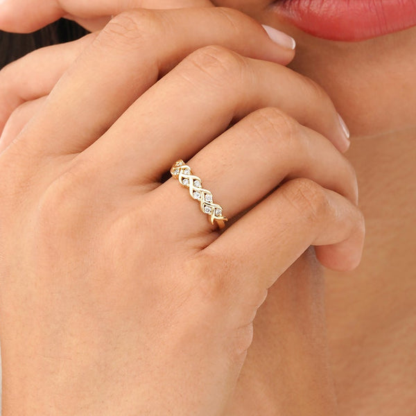 Lab Grown Diamond Criss-Cross Ring, Thalynne