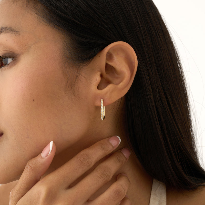 Oval Lab Grown Diamond Hoop,Virella