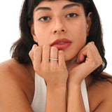 Gold Textured Stackable Ring, Zynna