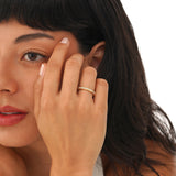 Gold Textured Stackable Ring, Zynna