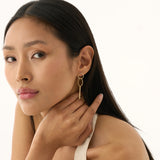 Gold Link Dangle Earrings, Nyssia