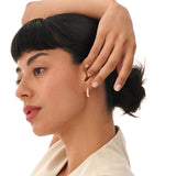 Solid Gold Texture Hoops, Ilona