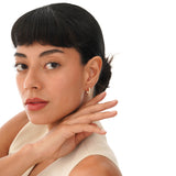 Solid Gold Texture Hoops, Ilona