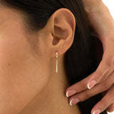 Lab Grown Diamond Bar Huggie, Nolira