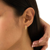 Gold Beaded Hoop Earrings, Dionea