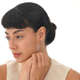 Lab Emerald and Diamond Studs, Ravela