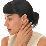 Lab Emerald and Diamond Studs, Ravela