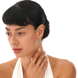 Heart Cut Lab Emerald Dangle Hoops, Vaelessa