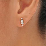Emerald Cut Lab Grown Diamond Studs, Azelyne