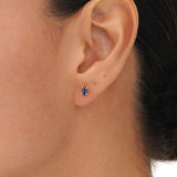 Petite Oval Blue Sapphire Studs, Orinthira