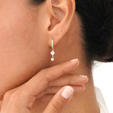 Dangly Diamond Huggie Earrings, Ravynelle