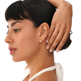 Emerald Cut Lab Grown Diamond Huggie, Reka