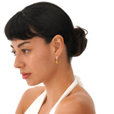 Diamond and Citrine Drop Earring, Maelina