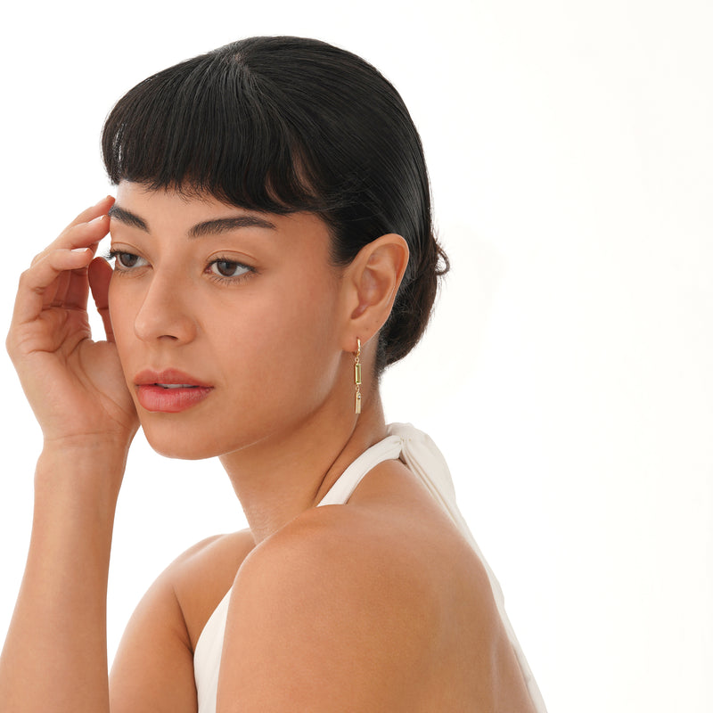 Natural Peridot Drop Earrings, Elaraya