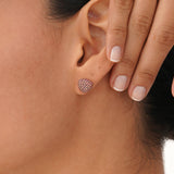 Natural Ruby Pavé Stud Earrings, Gita