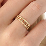 Solid Gold Rope Texture Cigar Band, Ona