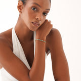 Solid Gold Emerald and Diamond Tennis Bracelet, Solindra