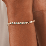 Solid Gold Emerald and Diamond Tennis Bracelet, Myrren