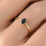 Blue Sapphire Oval Ring, Elior