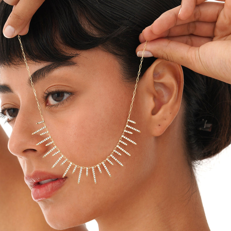 Lab Grown Diamond Spike Necklace, Serenique