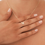 Lab Grown Diamond Clover Necklace, Sura