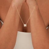 Lab Grown Diamond Clover Necklace, Sura