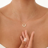 Diamond Sunburst Necklace, Nyssira