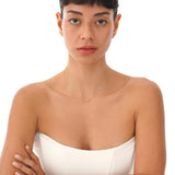 Emerald Cut Morganite Necklace, Lexa