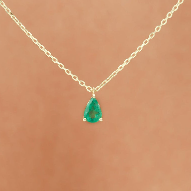 Pear-Cut Emerald Necklace, Oxa