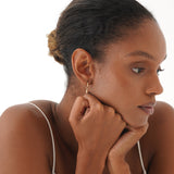 Gold Dangle Huggie Hoop Earrings, Sorentha