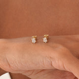 Oval Lab Grown Diamond Stud, Ravessia