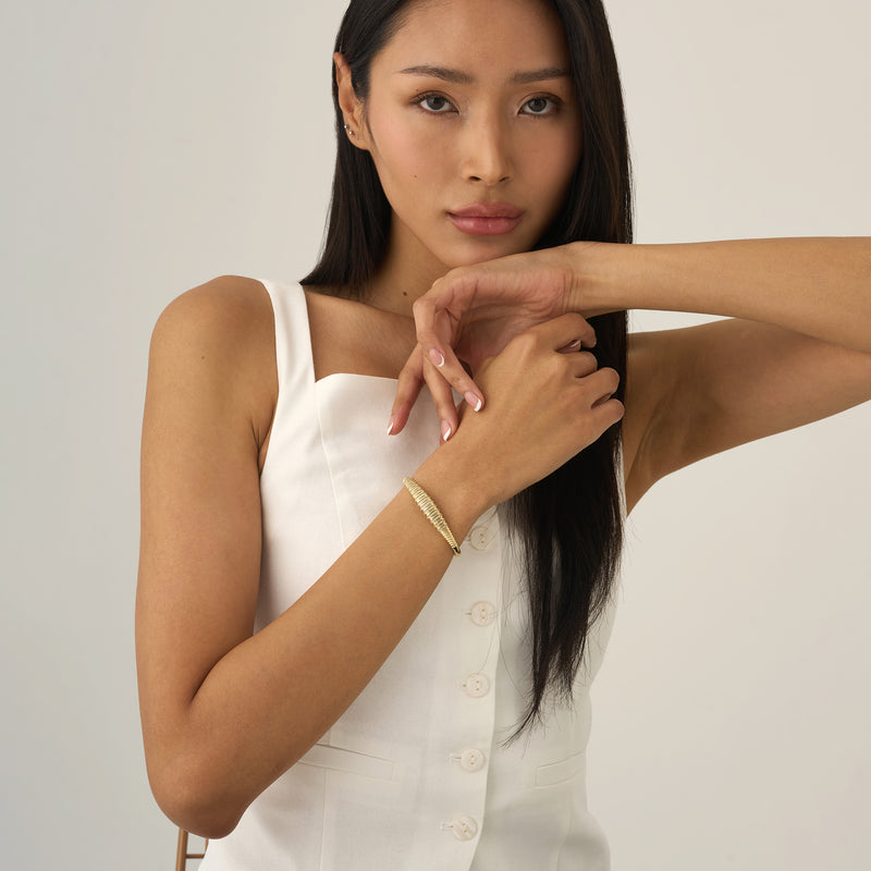 Diamond Croissant Bangle, Morwenna