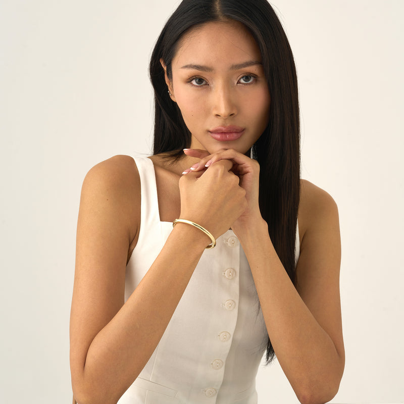 5 mm Minimalist Dome Bangle, Caia