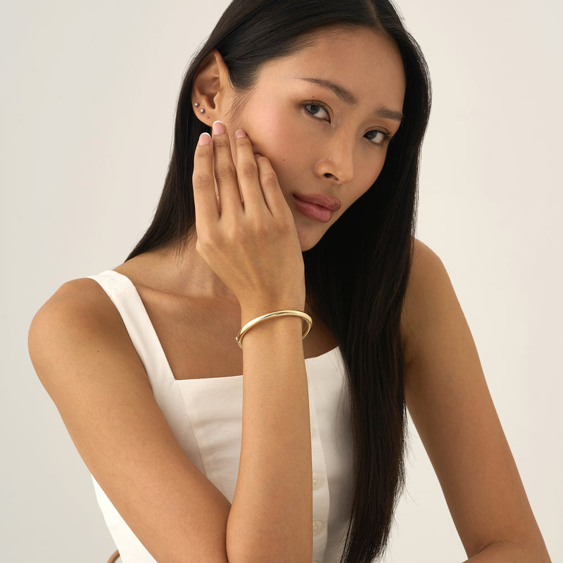 5 mm Minimalist Dome Bangle, Caia