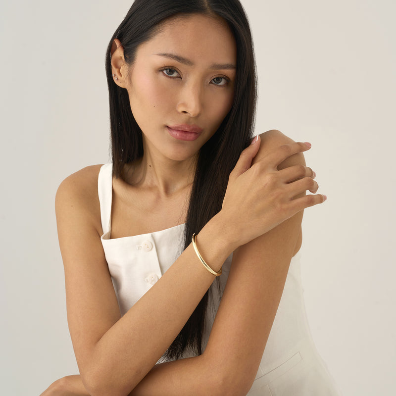 5 mm Minimalist Dome Bangle, Caia