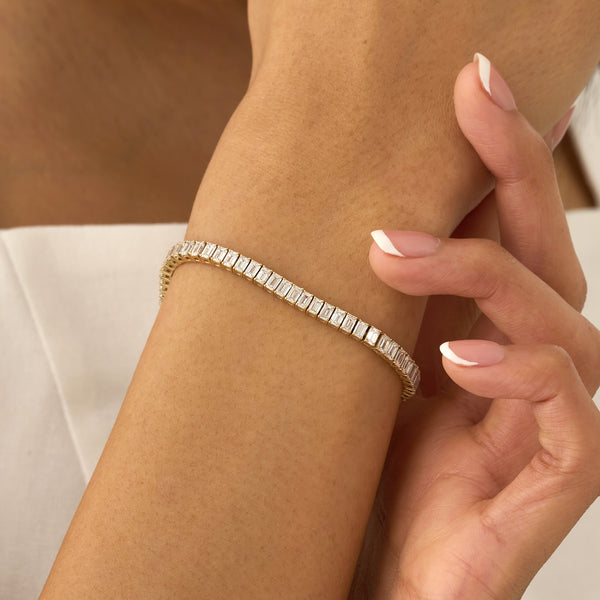 Baguette Lab Diamond Tennis Bracelet Eulalia