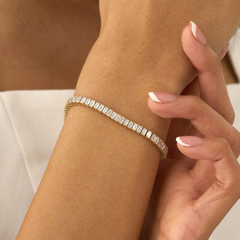 Baguette Lab Diamond Tennis Bracelet Eulalia