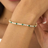 Emerald and Diamond Tennis Bracelet, Celandine