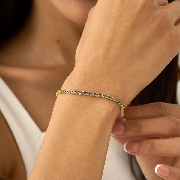 Black Diamond Tennis Bracelet, Serelina
