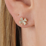 Pave Clover Diamond Earrings, Sura