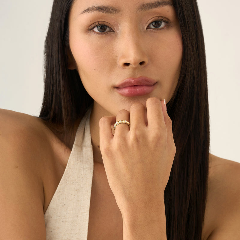 Textured Lab Grown Diamond Ring, Zahlia