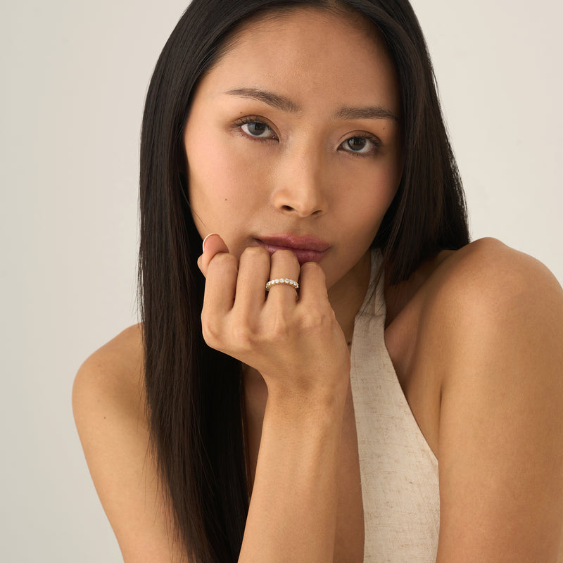 3 mm Round Diamond Half-Eternity, Dovie