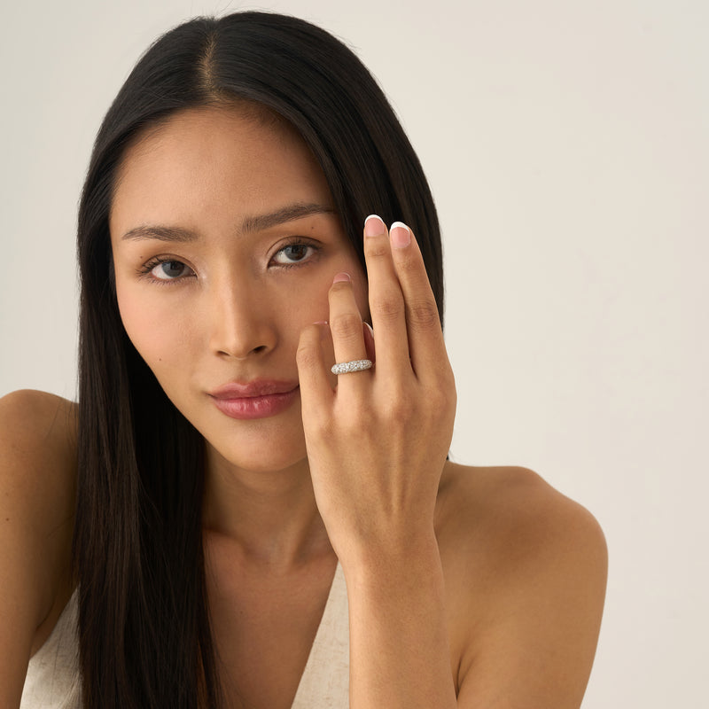 Dome Pavé Lab Grown Diamond Ring, Quilla