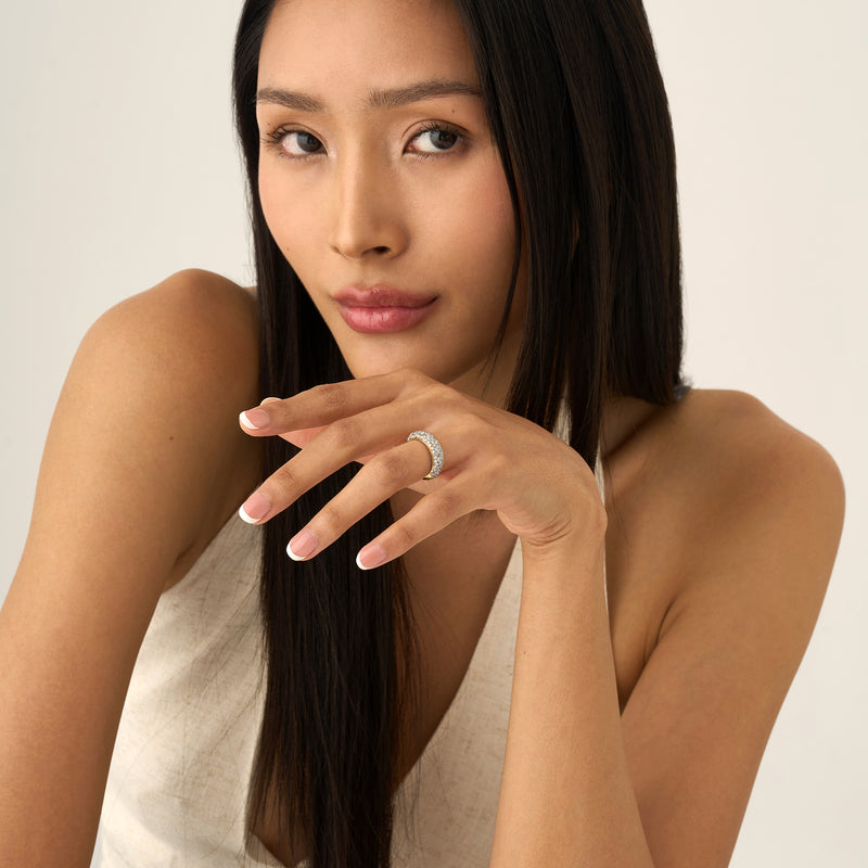 Dome Pavé Lab Grown Diamond Ring, Quilla