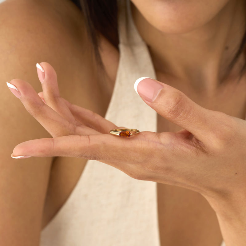 Oval Citrine Signet Ring, Nooriel