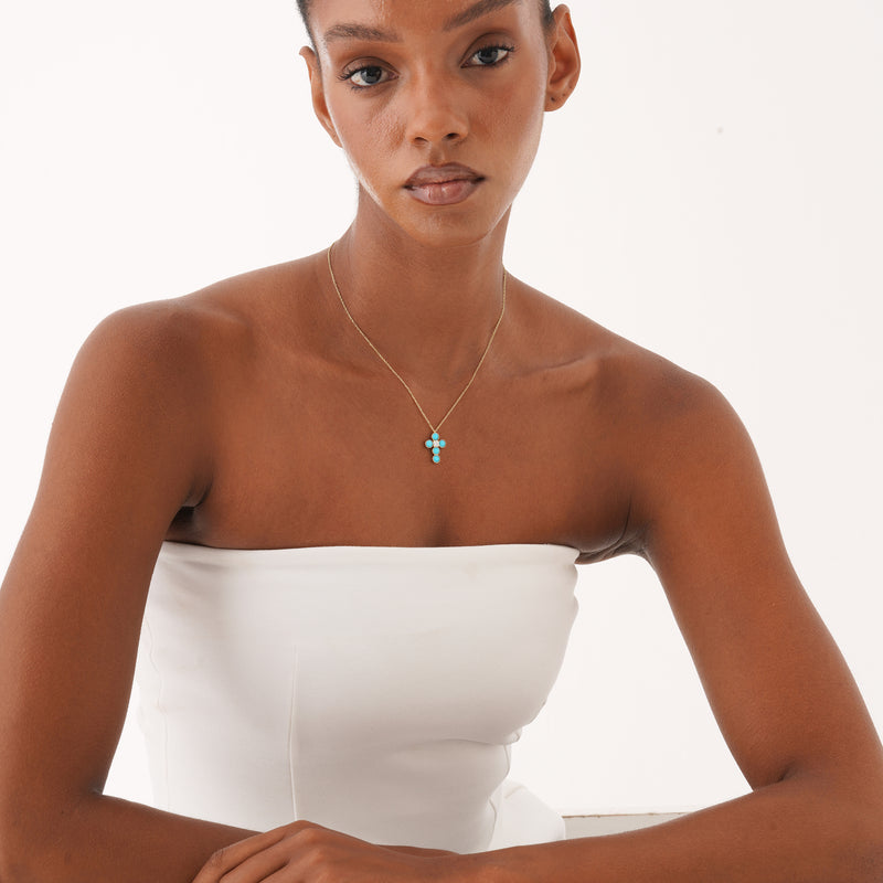 Turquoise Cross Pendant, Mirelda