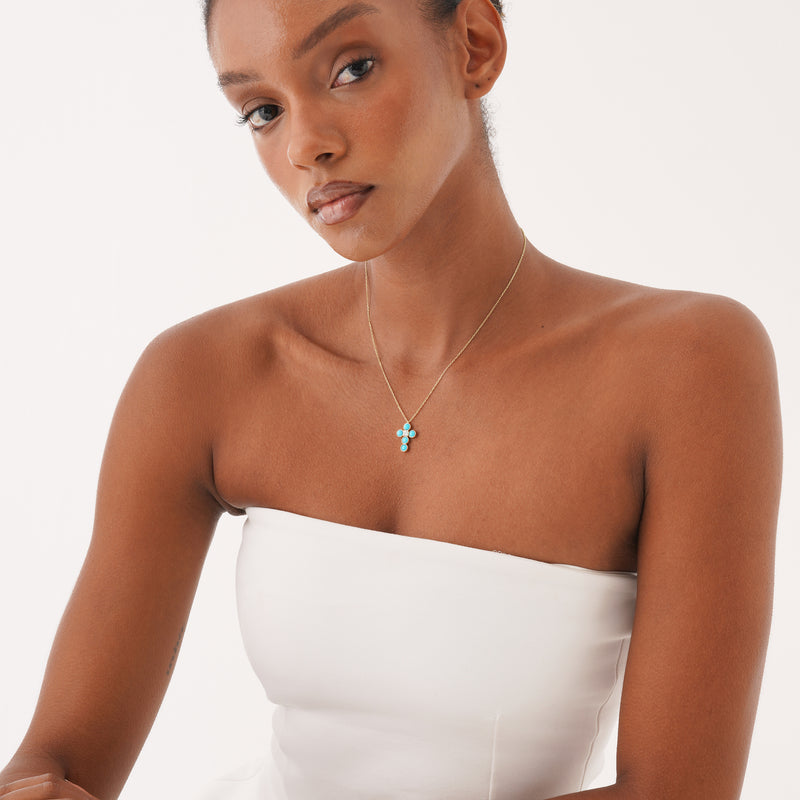 Turquoise Cross Pendant, Mirelda