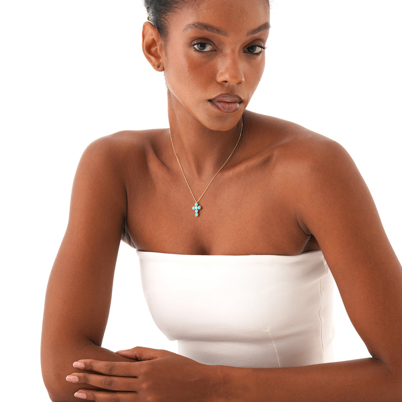 Turquoise Cross Pendant, Mirelda